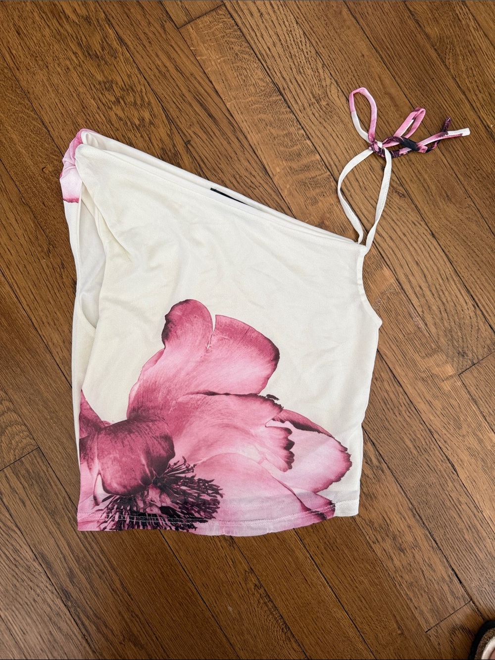 Women’s One-Shoulder printed Floral tank